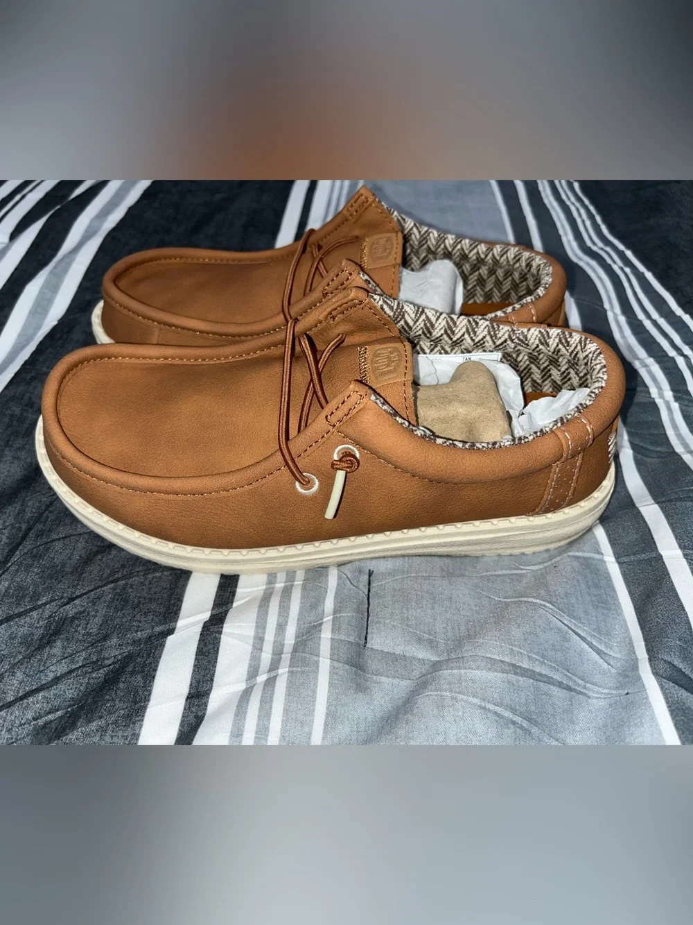 Hey Dude children Slip-On Loafers in Cognac Brown